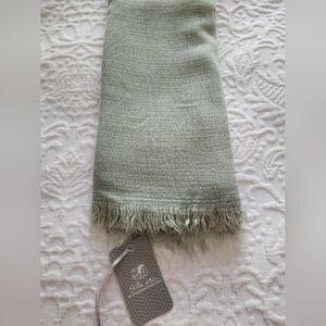 Silk Elegance Light Green Scarf